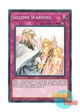 画像: 英語版 SDCH-EN036 Solemn Warning 神の警告 (ノーマル) 1st Edition