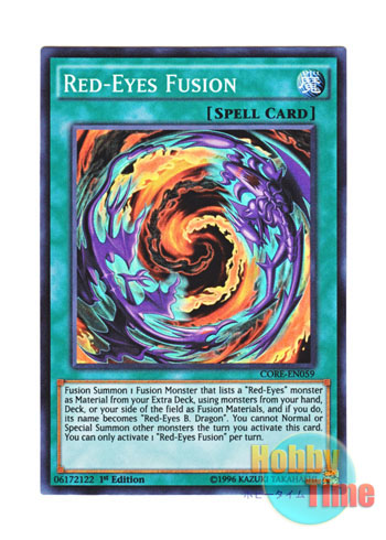 英語版 CORE-EN059 Red-Eyes Fusion 真紅眼融合 (スーパーレア) 1st