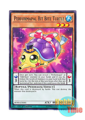 画像1: 英語版 BOSH-EN005 Performapal Bit Bite Turtle EMビッグバイトタートル (ノーマル) 1st Edition