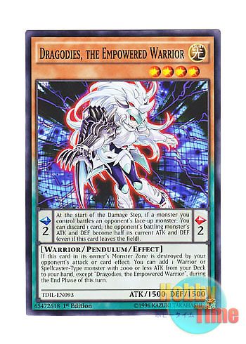 画像1: 英語版 TDIL-EN093 Dragodies, the Empowered Warrior 魔装戦士 ドラゴディウス (ノーマル) 1st Edition