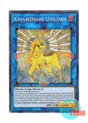 英語版 FLOD-EN047 Knightmare Unicorn トロイメア・ユニコーン (シークレットレア) 1st Edition