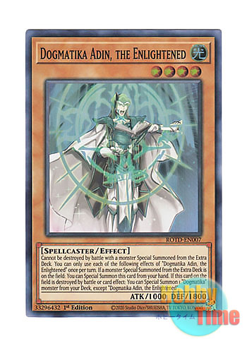 画像1: 英語版 ROTD-EN007 Dogmatika Adin, the Enlightened 教導の天啓アディン (スーパーレア) 1st Edition