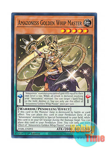 画像1: 英語版 DABL-EN093 Amazoness Golden Whip Master アマゾネスの金鞭使い (ノーマル) 1st Edition