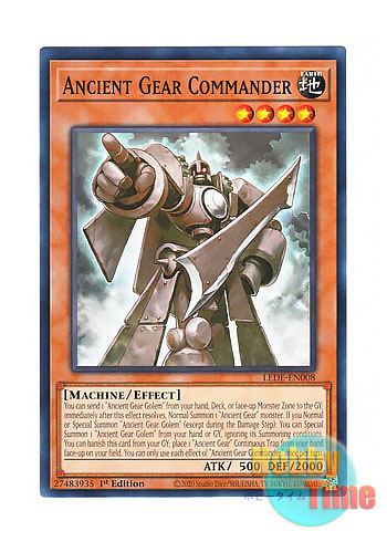 英語版 LEDE-EN008 Ancient Gear Commander 古代の機械司令 (ノーマル 