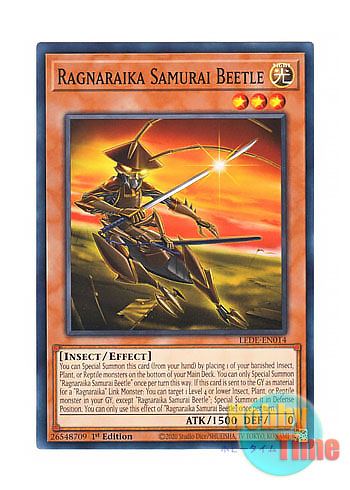 画像1: 英語版 LEDE-EN014 Ragnaraika Samurai Beetle 蕾禍ノ矢筈天牛 (ノーマル) 1st Edition