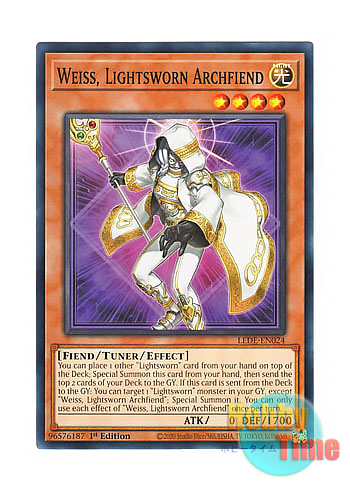 英語版 LEDE-EN024 Weiss, Lightsworn Archfiend ライトロード・デーモン ヴァイス (ノーマル) 1st  Edition