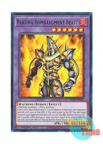 画像1: 英語版 INFO-EN097 Blazing Bombardment Beast 爆撃獣ファイヤ・ボンバー (ノーマル) 1st Edition