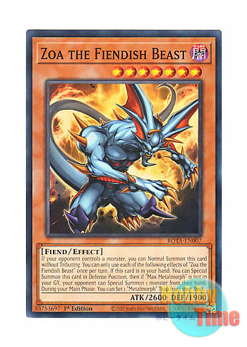 画像1: 英語版 ROTA-EN007 Zoa the Fiendish Beast 悪魔獣デビルゾア (ノーマル) 1st Edition