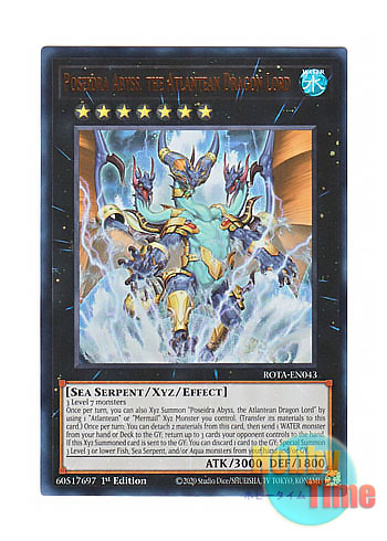 画像1: 英語版 ROTA-EN043 Poseidra Abyss, the Atlantean Dragon Lord 海皇龍神 ポセイドラ・アビス (ウルトラレア) 1st Edition