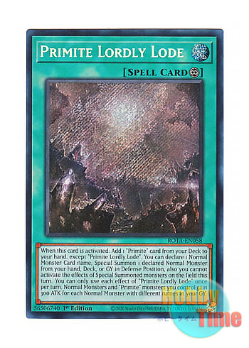 画像1: 英語版 ROTA-EN058 Primite Lordly Lode 原石の皇脈 (シークレットレア) 1st Edition