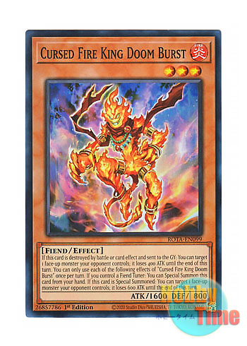 画像1: 英語版 ROTA-EN099 Cursed Fire King Doom Burst 呪炎王 バースト・カースド (スーパーレア) 1st Edition