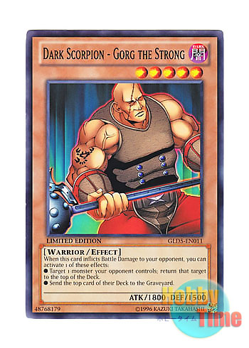 画像1: 英語版 GLD5-EN011 Dark Scorpion - Gorg the Strong 黒蠍－強力のゴーグ (ノーマル) Limited Edition