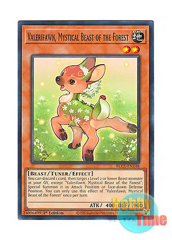 画像1: 英語版 BLC1-EN148 Valerifawn, Mystical Beast of the Forest 森の聖獣 ヴァレリフォーン (ノーマル) 1st Edition