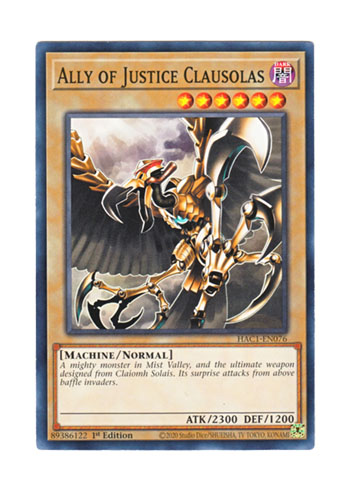 画像1: 英語版 HAC1-EN076 Ally of Justice Clausolas A・O・J クラウソラス (ノーマル) 1st Edition