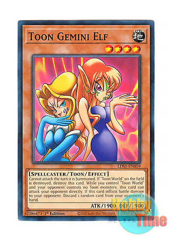 画像1: 英語版 LDS1-EN059 Toon Gemini Elf トゥーン・ヂェミナイ・エルフ (ノーマル) 1st Edition