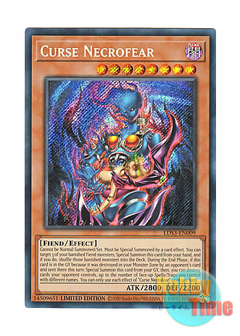 英語版 LDS3-EN009 Curse Necrofear カース・ネクロフィア (シークレットレア) Limited Edition