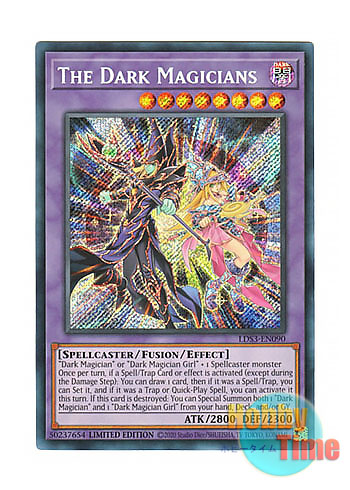 英語版 LDS3-EN090 The Dark Magicians 超魔導師－ブラック・マジシャンズ (シークレットレア) Limited  Edition