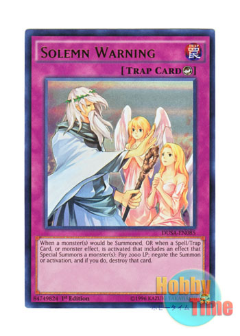 英語版 DUSA-EN085 Solemn Warning 神の警告 (ウルトラレア) 1st Edition