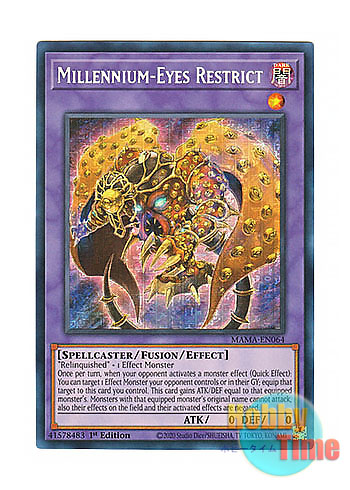 英語版 MAMA-EN064 Millennium-Eyes Restrict ミレニアム・アイズ・サクリファイス (ファラオズシークレットレア)  1st Edition