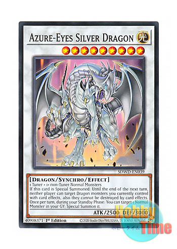 画像1: 英語版 SDWD-EN039 Azure-Eyes Silver Dragon 蒼眼の銀龍 (ノーマル) 1st Edition