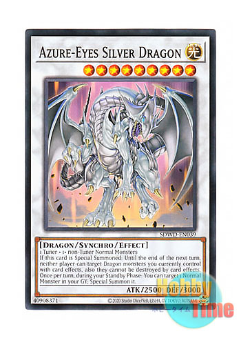 画像1: 英語版 SDWD-EN039 Azure-Eyes Silver Dragon 蒼眼の銀龍 (ノーマル) Unlimited (Misprint)