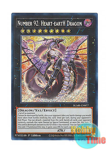 英語版 BLMR-EN077 Number 92: Heart-eartH Dragon No.92 偽骸神龍 Heart－eartH Dragon  (シークレットレア) 1st Edition
