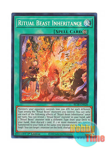 画像1: 英語版 BLTR-EN020 Ritual Beast Inheritance 霊獣の継聖 (シークレットレア) 1st Edition