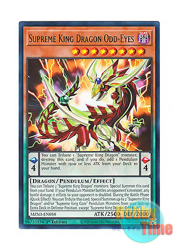 英語版 MZMI-EN058 Supreme King Dragon Odd-Eyes 覇王眷竜オッドアイズ (レア) 1st Edition