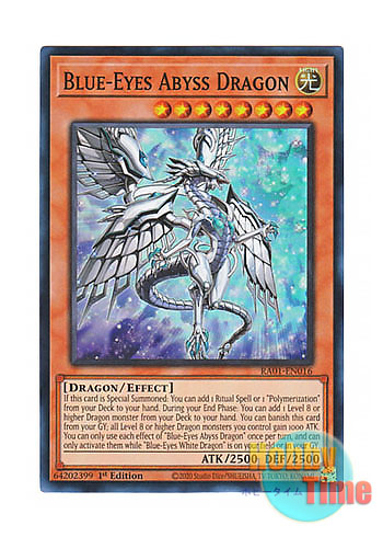 画像1: 英語版 RA01-EN016 Blue-Eyes Abyss Dragon 深淵の青眼龍 (スーパーレア) 1st Edition