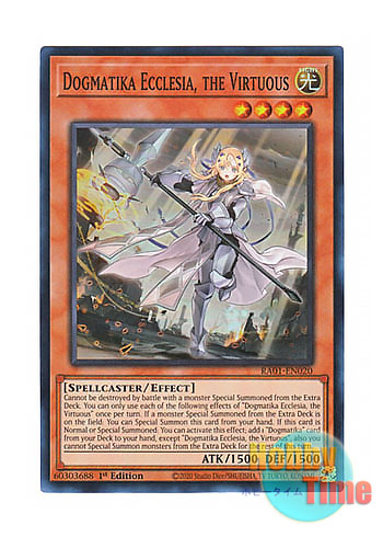 画像1: 英語版 RA01-EN020 Dogmatika Ecclesia, the Virtuous 教導の聖女エクレシア (スーパーレア) 1st Edition