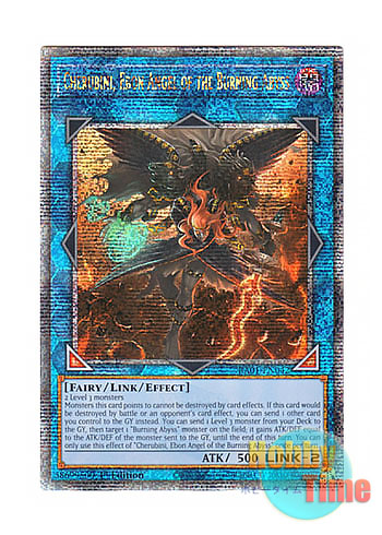 画像1: 英語版 RA01-EN042 Cherubini, Ebon Angel of the Burning Abyss 彼岸の黒天使 ケルビーニ (クォーターセンチュリーシークレットレア) 1st Edition