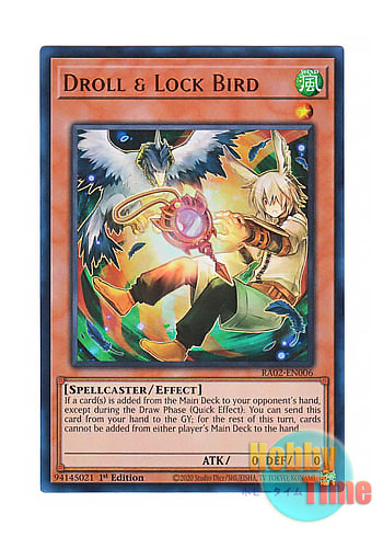 画像1: 英語版 RA02-EN006 Droll & Lock Bird【Alternate Art】 ドロール＆ロックバード【イラスト違い】 (ウルトラレア) 1st Edition