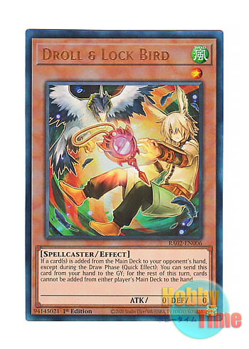 画像1: 英語版 RA02-EN006 Droll & Lock Bird【Alternate Art】 ドロール＆ロックバード【イラスト違い】 (プリズマティックアルティメットレア) 1st Edition