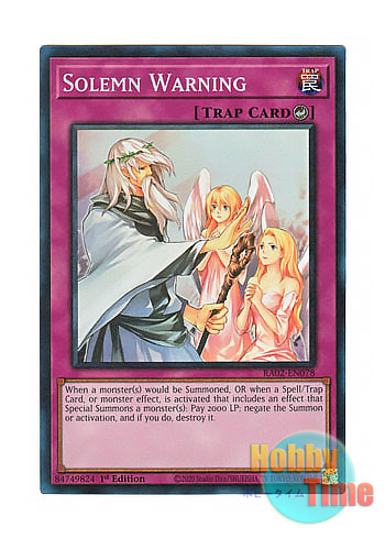 英語版 RA02-EN078 Solemn Warning 神の警告 (プリズマティック 