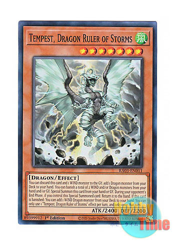 画像1: 英語版 RA03-EN011 Tempest, Dragon Ruler of Storms 嵐征竜－テンペスト (スーパーレア) 1st Edition