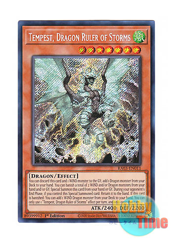 画像1: 英語版 RA03-EN011 Tempest, Dragon Ruler of Storms 嵐征竜－テンペスト (シークレットレア) 1st Edition