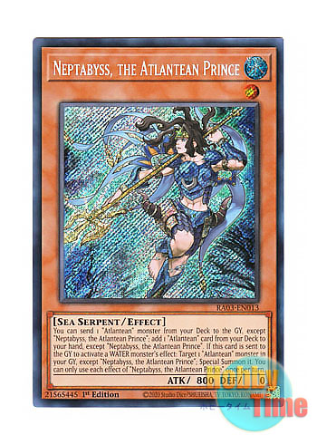 画像1: 英語版 RA03-EN013 Neptabyss, the Atlantean Prince 海皇子 ネプトアビス (シークレットレア) 1st Edition