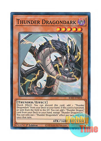 画像1: 英語版 RA03-EN018 Thunder Dragondark 雷電龍－サンダー・ドラゴン (スーパーレア) 1st Edition