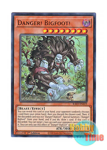 画像1: 英語版 RA03-EN019 Danger! Bigfoot! 未界域のビッグフット (ウルトラレア) 1st Edition