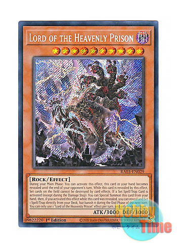 画像1: 英語版 RA03-EN029 Lord of the Heavenly Prison 天獄の王 (シークレットレア) 1st Edition