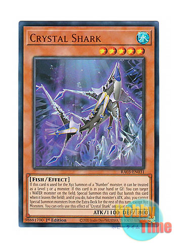 画像1: 英語版 RA03-EN031 Crystal Shark クリスタル・シャーク (ウルトラレア) 1st Edition