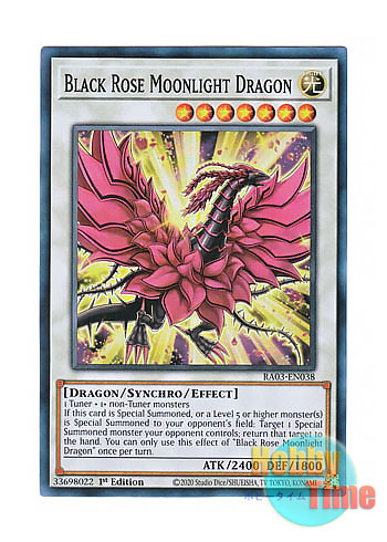 画像1: 英語版 RA03-EN038 Black Rose Moonlight Dragon 月華竜 ブラック・ローズ (スーパーレア) 1st Edition