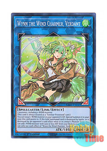 画像1: 英語版 RA03-EN045 Wynn the Wind Charmer, Verdant 蒼翠の風霊使いウィン (スーパーレア) 1st Edition