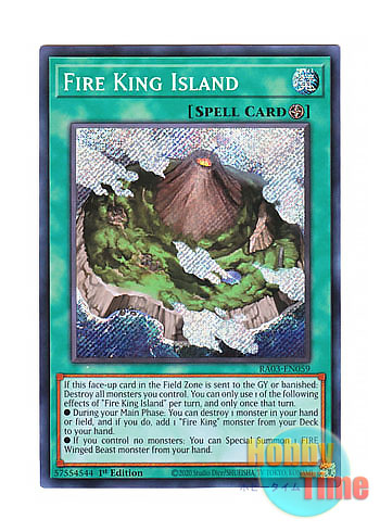 画像1: 英語版 RA03-EN059 Fire King Island 炎王の孤島 (シークレットレア) 1st Edition