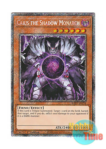 画像1: 英語版 RA03-EN194 Caius the Shadow Monarch 邪帝ガイウス (プラチナシークレットレア) 1st Edition