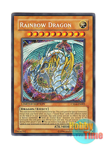 英語版 CT04-EN005 Rainbow Dragon 究極宝玉神 レインボー・ドラゴン (シークレットレア) Limited Edition