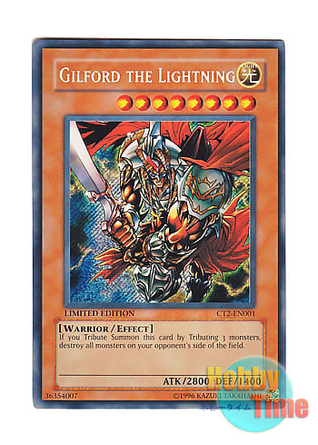 英語版 CT2-EN001 Gilford the Lightning ギルフォード・ザ・ライトニング (シークレットレア) Limited  Edition
