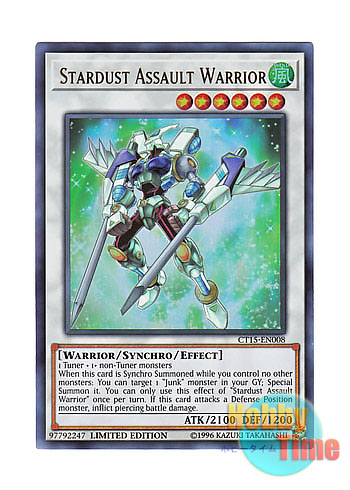 英語版 CT15-EN008 Stardust Assault Warrior スターダスト・アサルト・ウォリアー (ウルトラレア) Limited  Edition