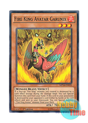 画像1: 英語版 MP14-EN020 Fire King Avatar Garunix 炎王獣 ガルドニクス (ノーマル) 1st Edition