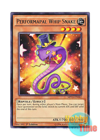 画像1: 英語版 MP15-EN062 Performapal Whip Snake EMウィップ・バイパー (レア) 1st Edition